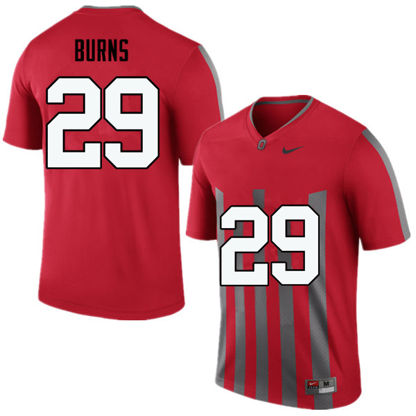 Men Ohio State Buckeyes #29 Rodjay Burns College Football Jerseys Game-Throwback